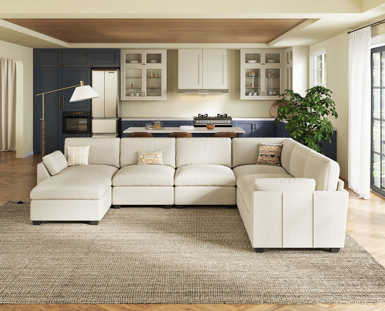 Uteeran Oversized 6 Seats Sofa