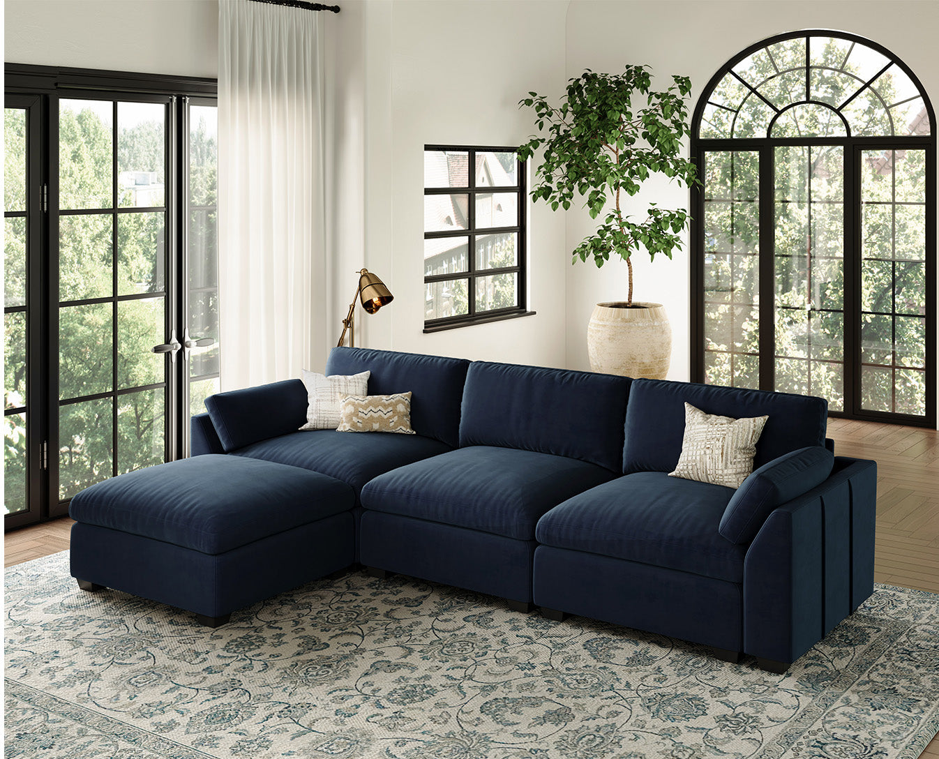 Uteeran Oversized 3 Seats Sofa