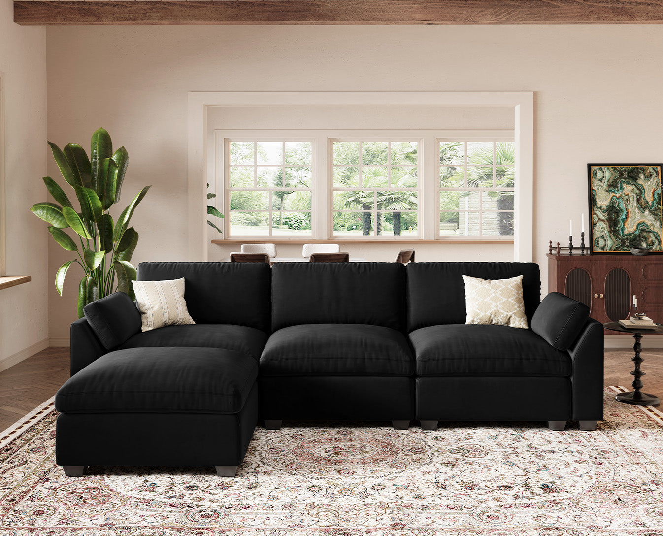 Uteeran Oversized 3 Seats Sofa