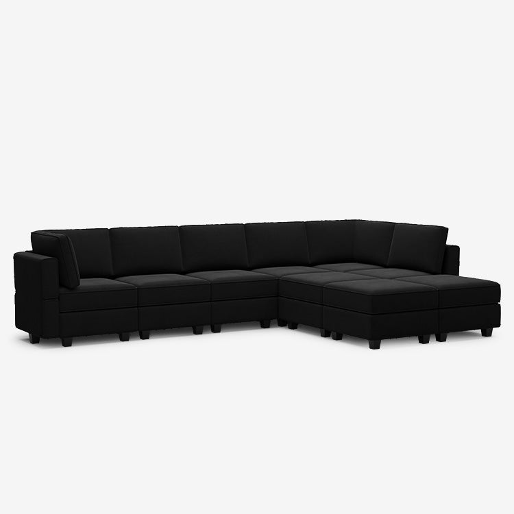Belffin 9 Seats + 8 Sides Modular Velvet Sofa with Storage Seat