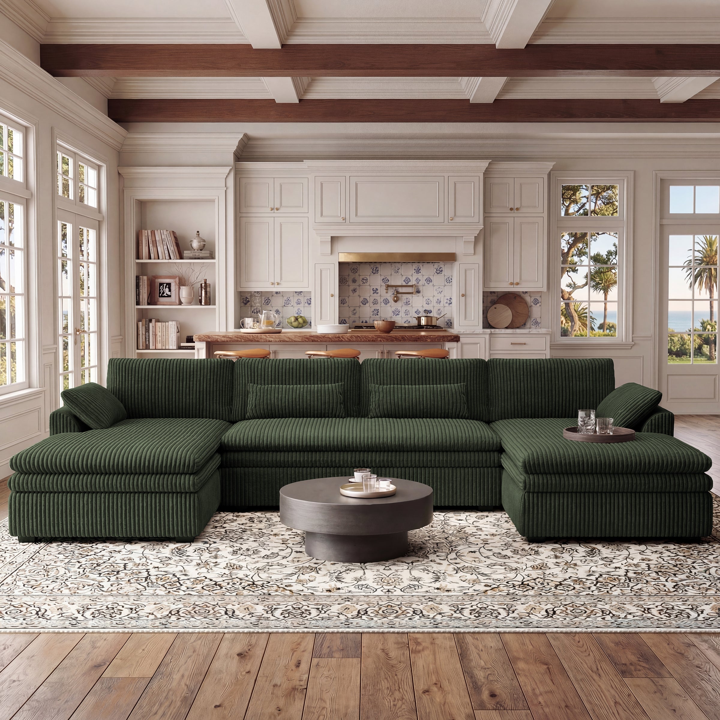 Belffin Vayla Oversized Modular Sofa with Double-Layer Cushions