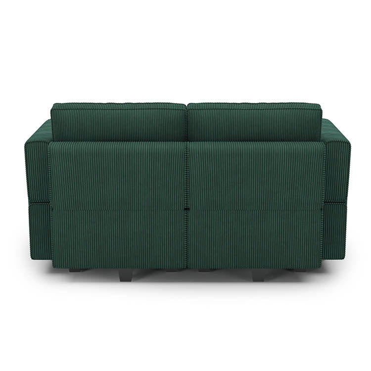 Soforia 2 Seats + 4 Sides Modular Corduroy Loveseat Sofa with Storage Seat