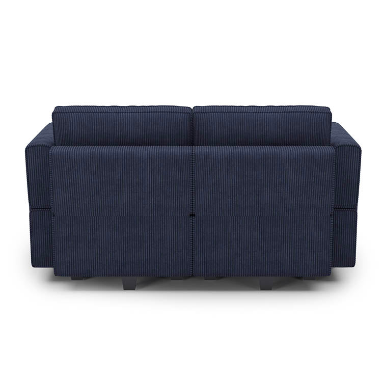 Soforia 2 Seats + 4 Sides Modular Corduroy Loveseat Sofa with Storage Seat
