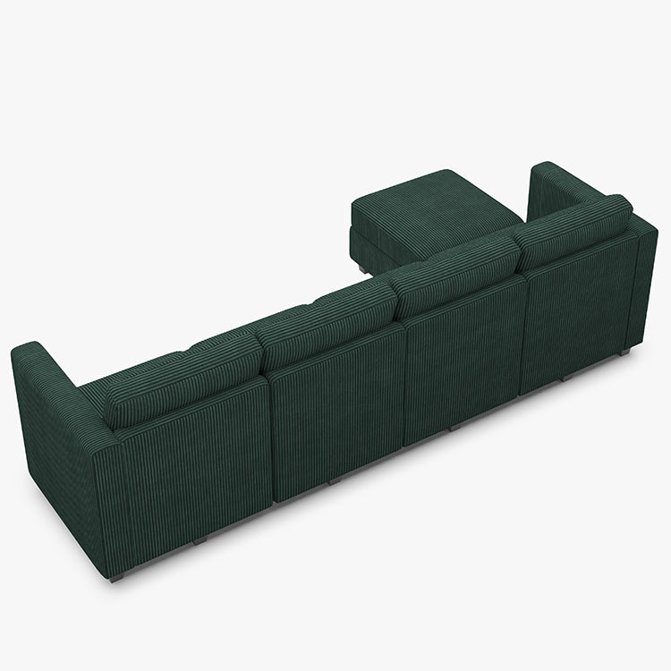 Emry 5 Seats + 6 Sides Modular Corduroy Sofa with Storage Seat