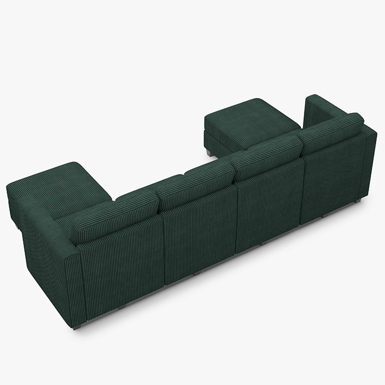 Emry 6 Seats + 6 Sides Modular Corduroy Sofa with Storage Seat