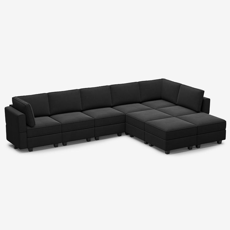 Belffin 9 Seats + 8 Sides Modular Velvet Sofa with Storage Seat