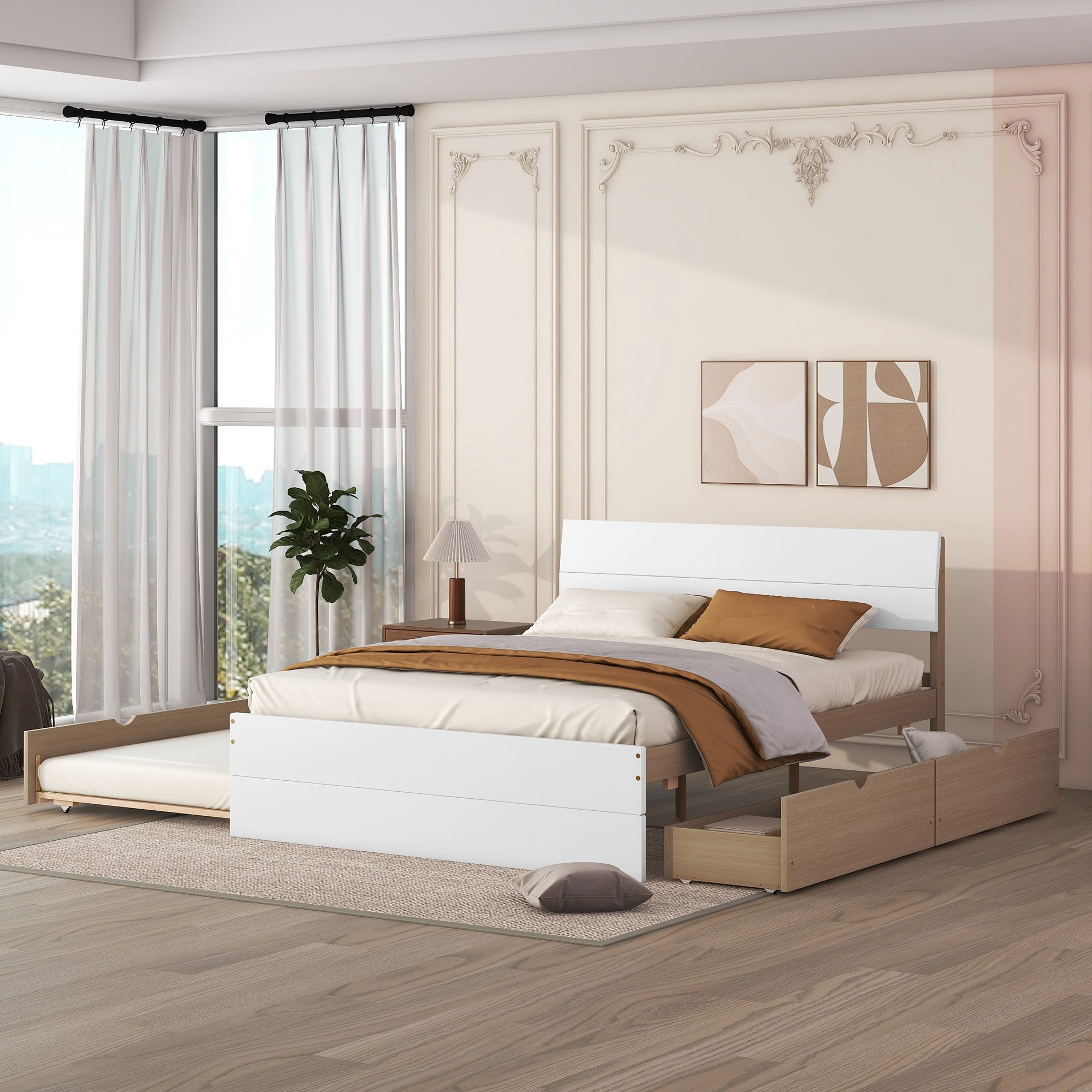 Modern White High Gloss Bed Frame