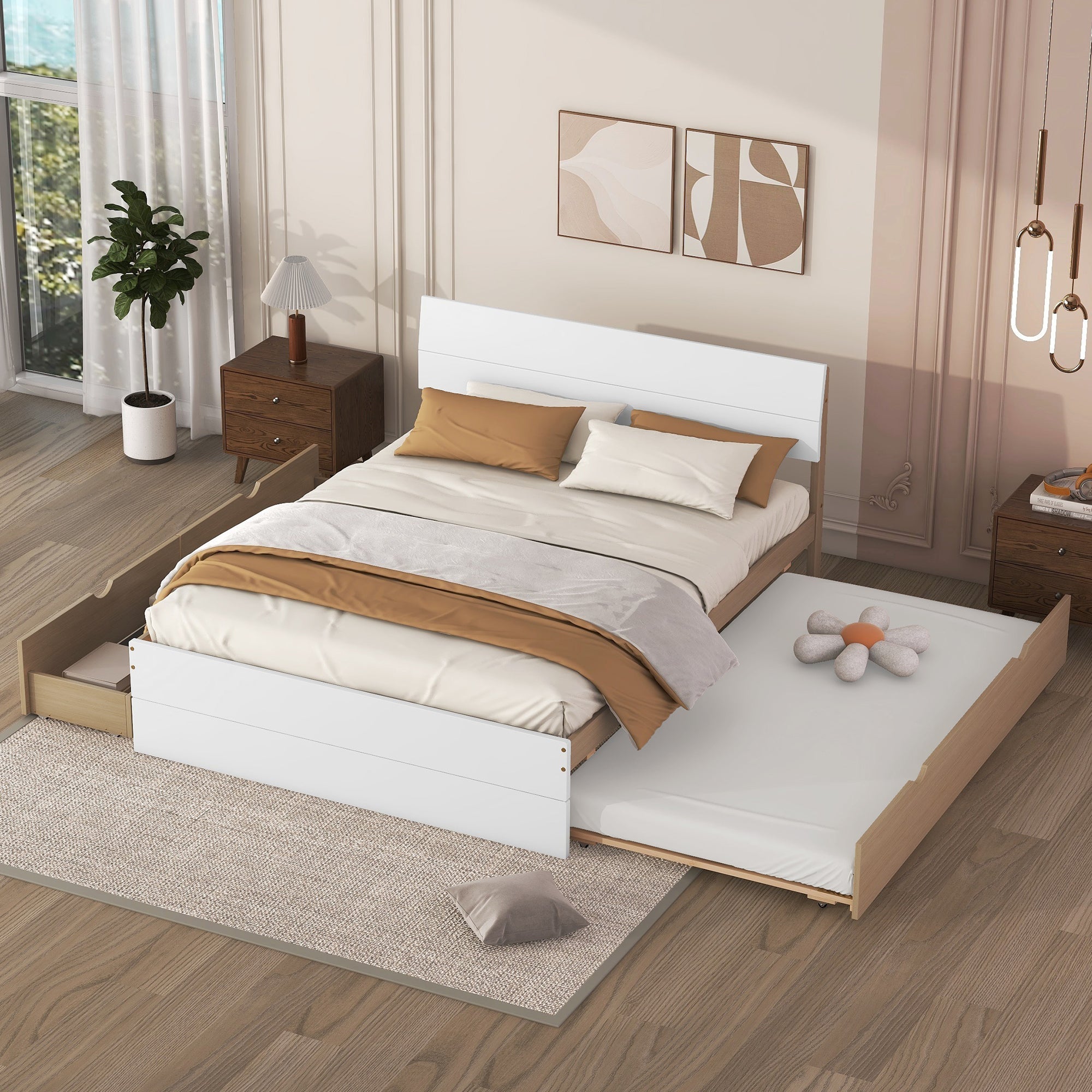 Modern White High Gloss Bed Frame