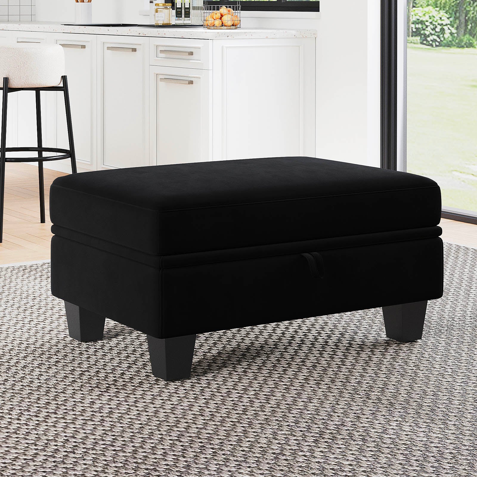 Belffin Velvet Small Ottoman