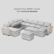 Sonnio Pull-out Sectional Sofa with Double-Layer Cushions