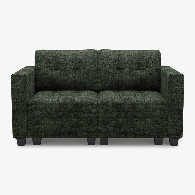 Tesso 2 Seats + 4 Sides Modular Chenille Tufted Loveseat Sofa with Storage Seat
