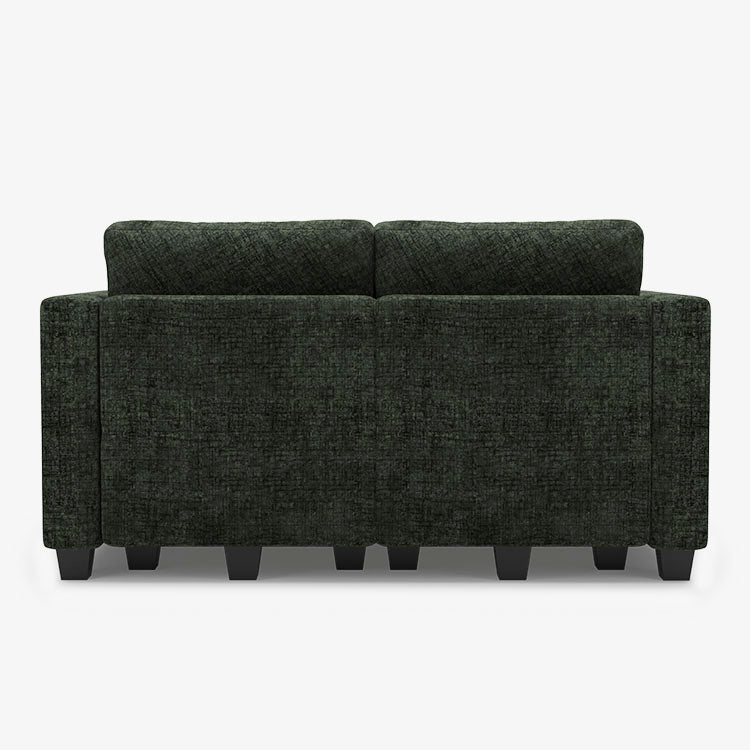 Tesso 2 Seats + 4 Sides Modular Chenille Tufted Loveseat Sofa with Storage Seat