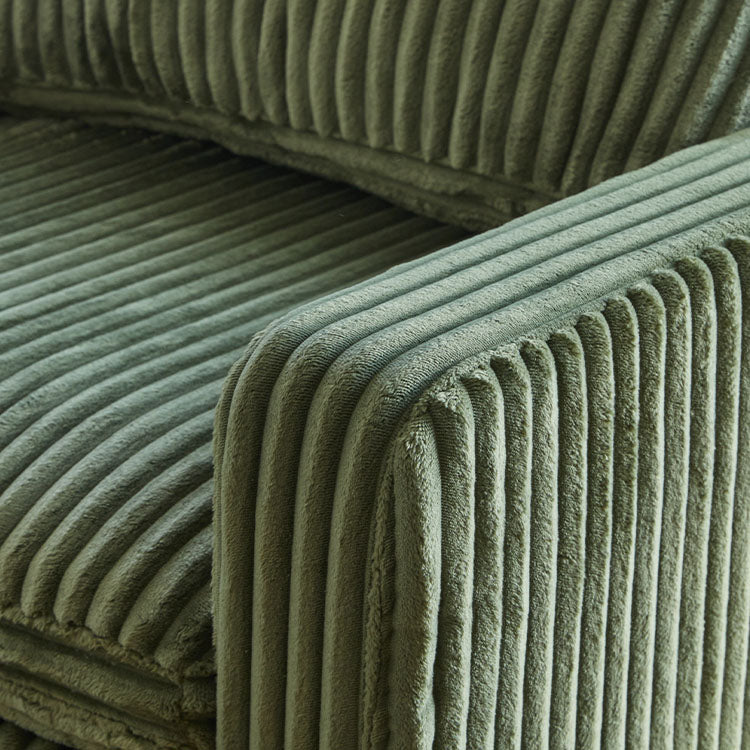 Thara 2 Seats + 4 Sides Oversized Modular Wide-Ribbed Corduroy Loveseat Sofa with Large Storage Seat