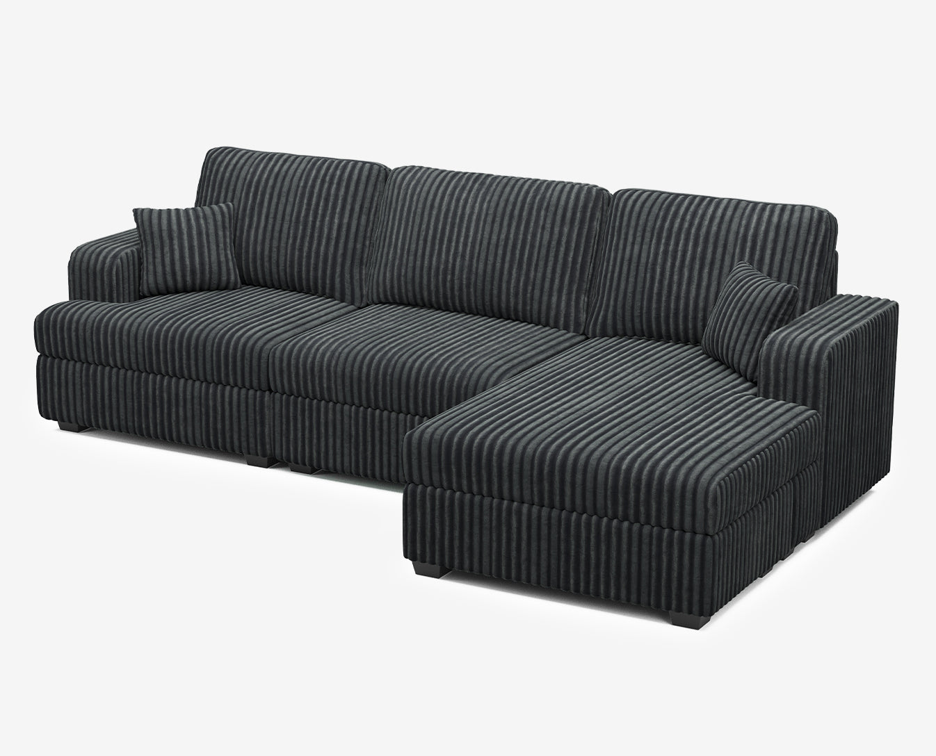 Belffin 3 Seats Oversized Wide-Ribbed Corduroy Sofa