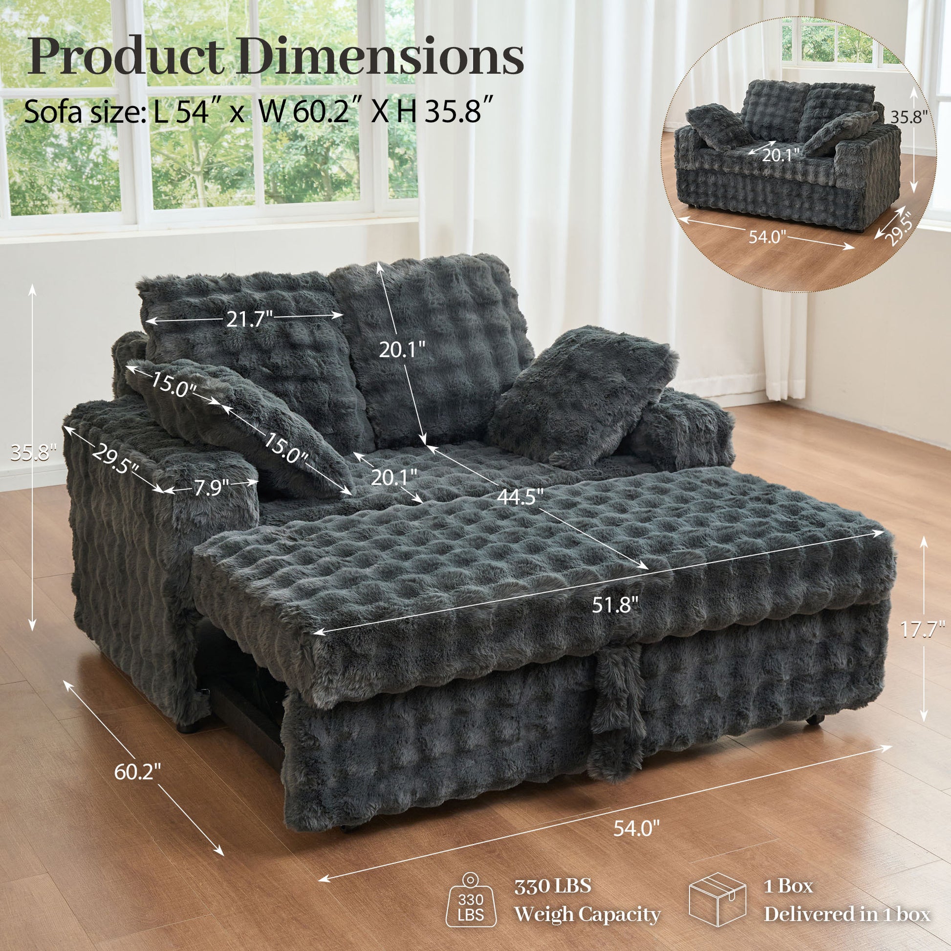Faux-Rabbit-Fur-Bubble-Dark-Grey-dimension