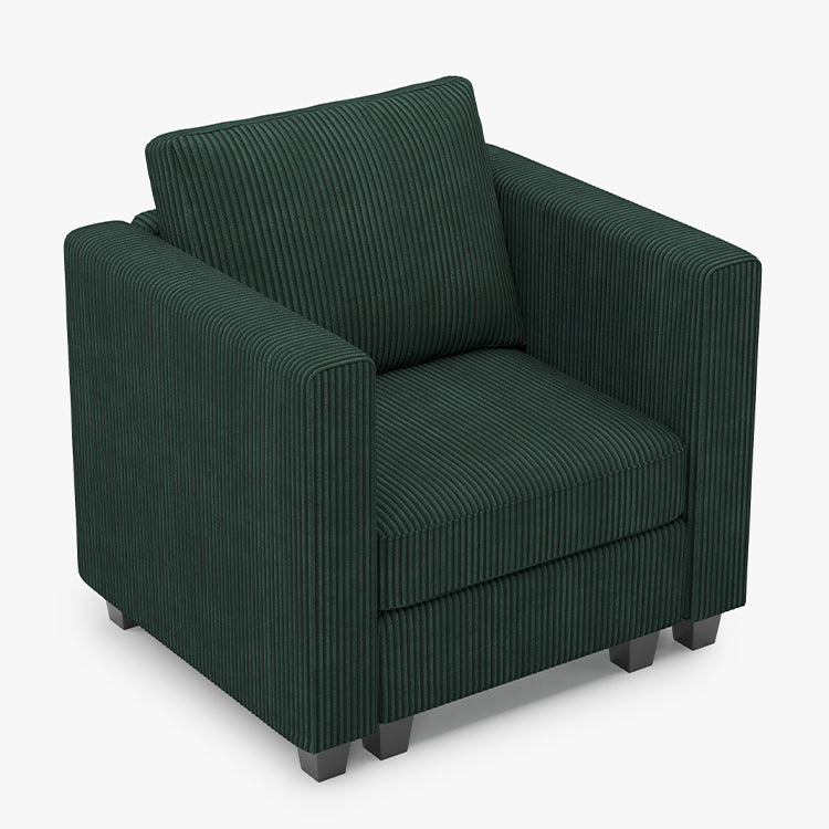 Emry 1 Seats + 3 Sides Modular Corduroy Sofa with Storage Seat