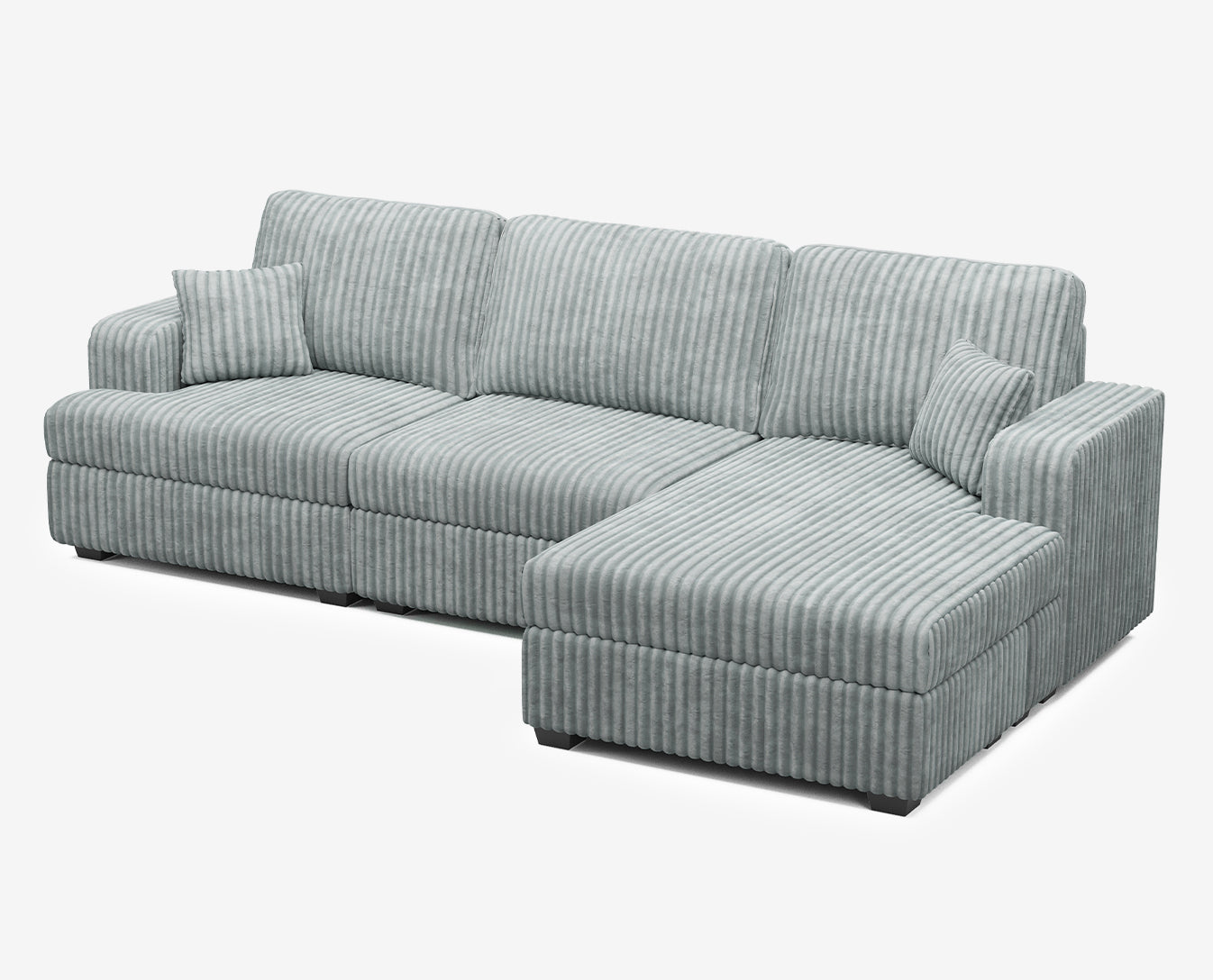 Belffin 3 Seats Oversized Wide-Ribbed Corduroy Sofa