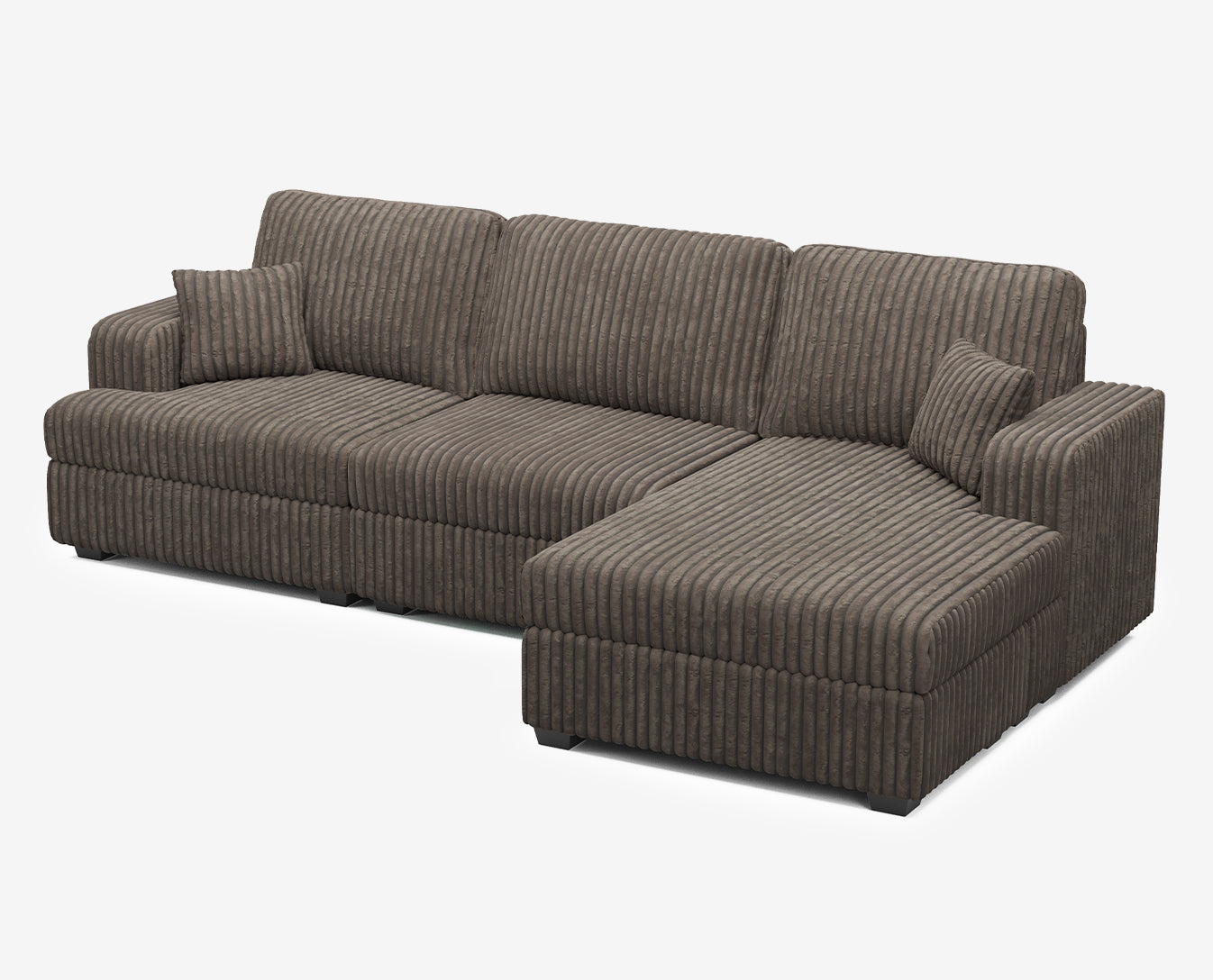 Belffin 3 Seats Oversized Wide-Ribbed Corduroy Sofa