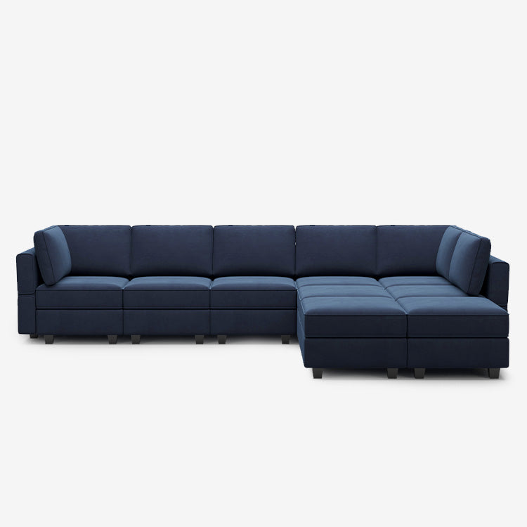 Belffin 9 Seats + 8 Sides Modular Velvet Sofa with Storage Seat