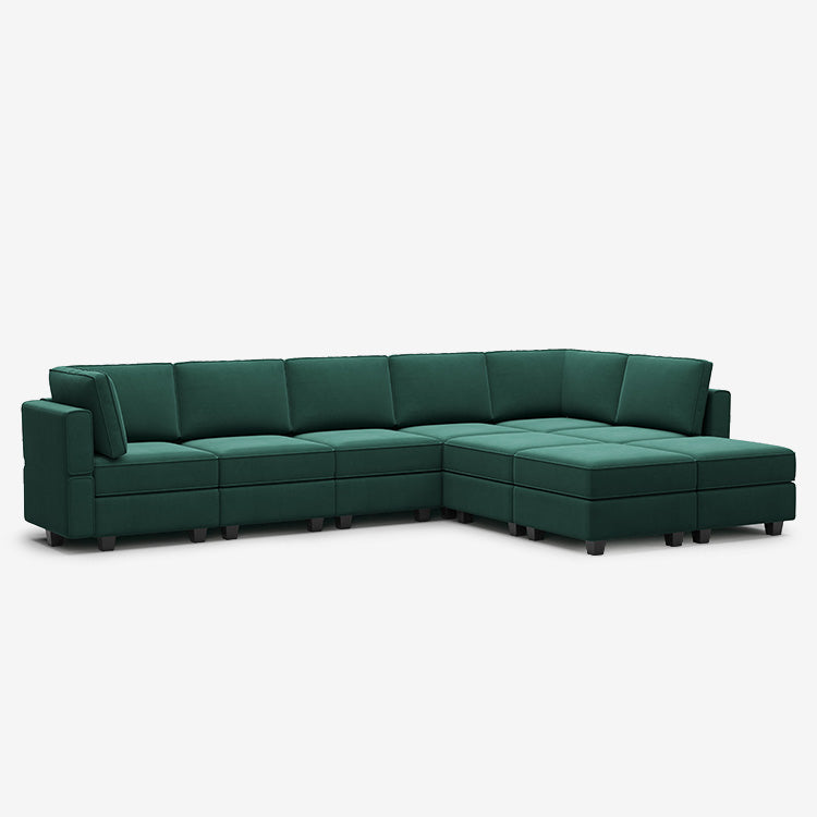Belffin 9 Seats + 8 Sides Modular Velvet Sofa with Storage Seat