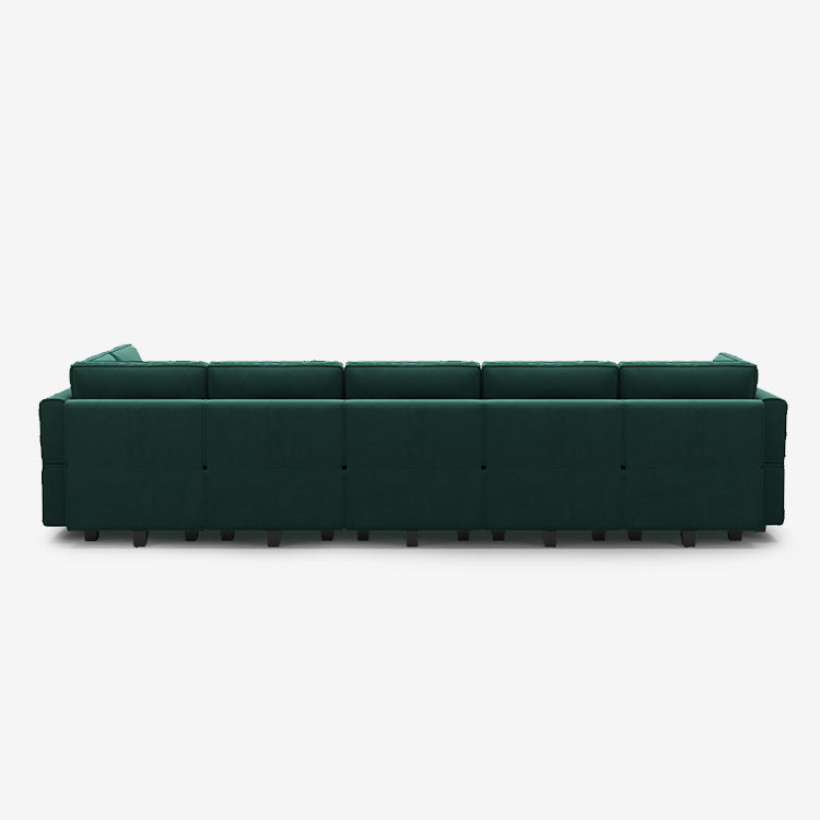 Belffin 9 Seats + 8 Sides Modular Velvet Sofa with Storage Seat