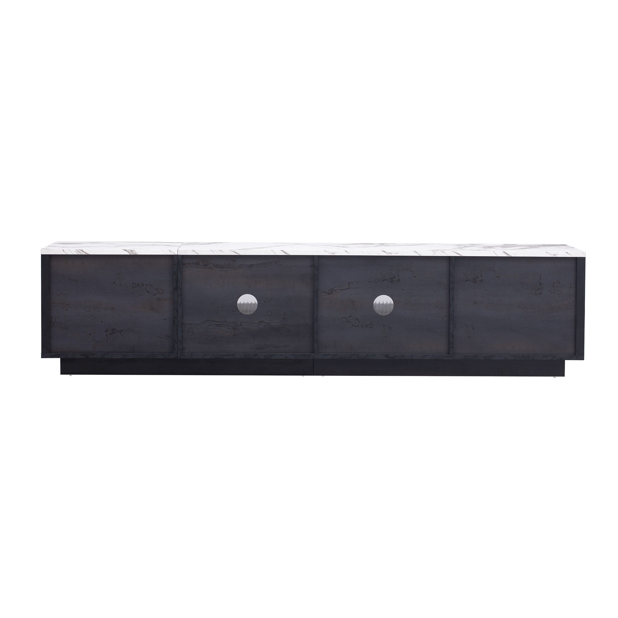 Luxe Black Marble TV Stand