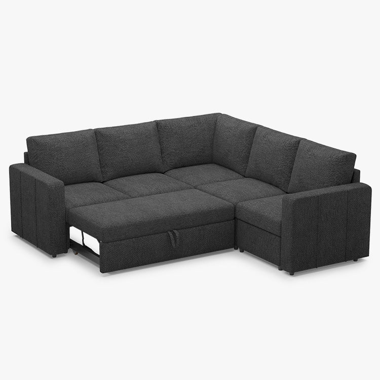 Belffin 5 Seats Modular Chenille Pull-out Sofa