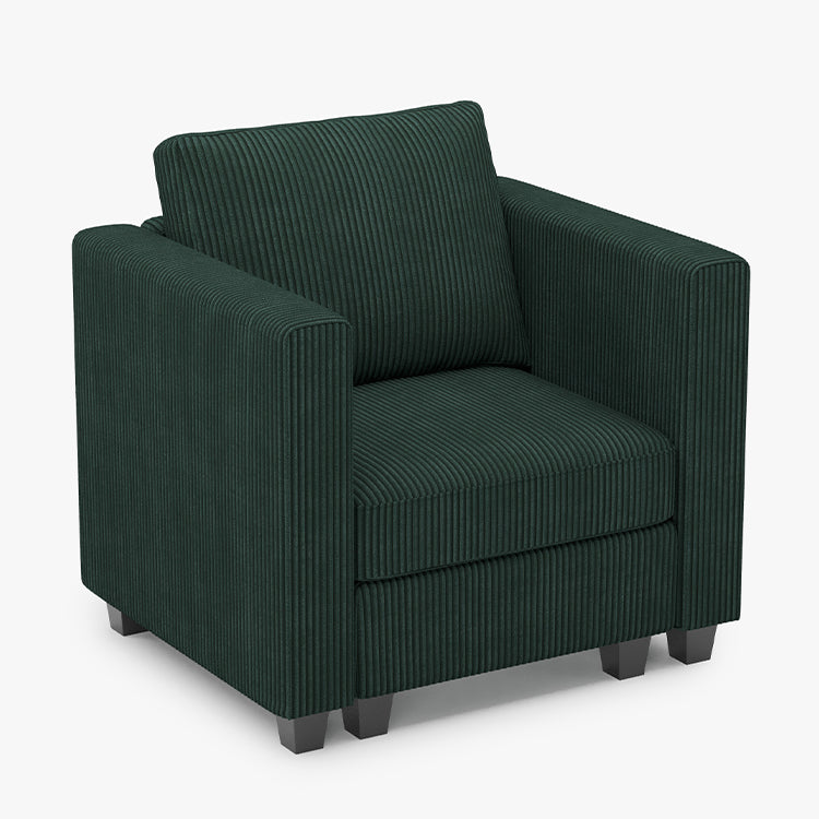 Emry 1 Seats + 3 Sides Modular Corduroy Sofa with Storage Seat