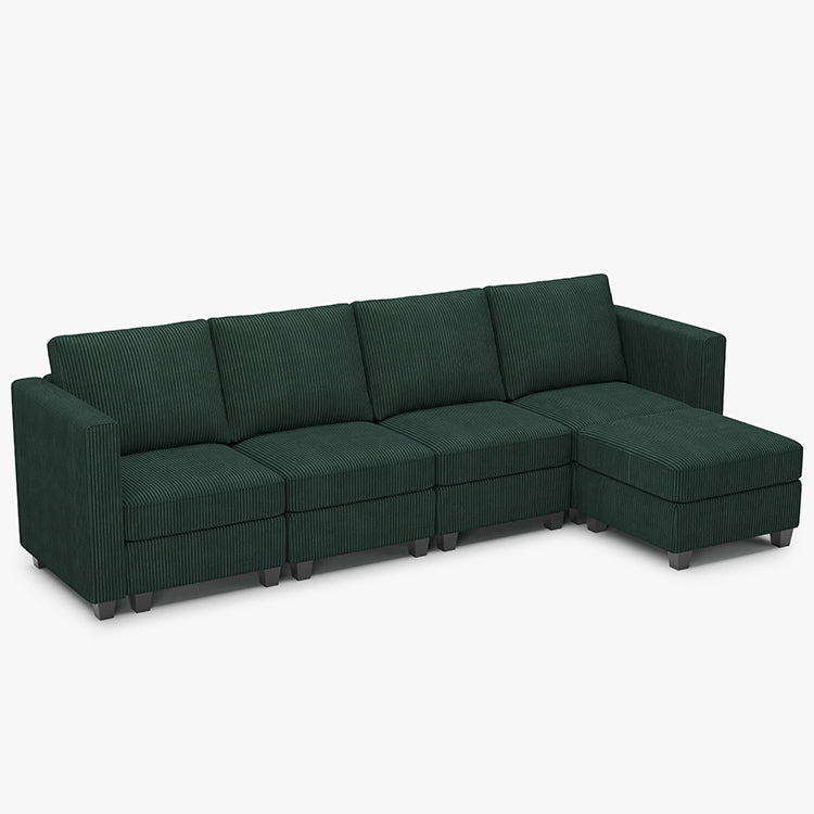 Emry 5 Seats + 6 Sides Modular Corduroy Sofa with Storage Seat