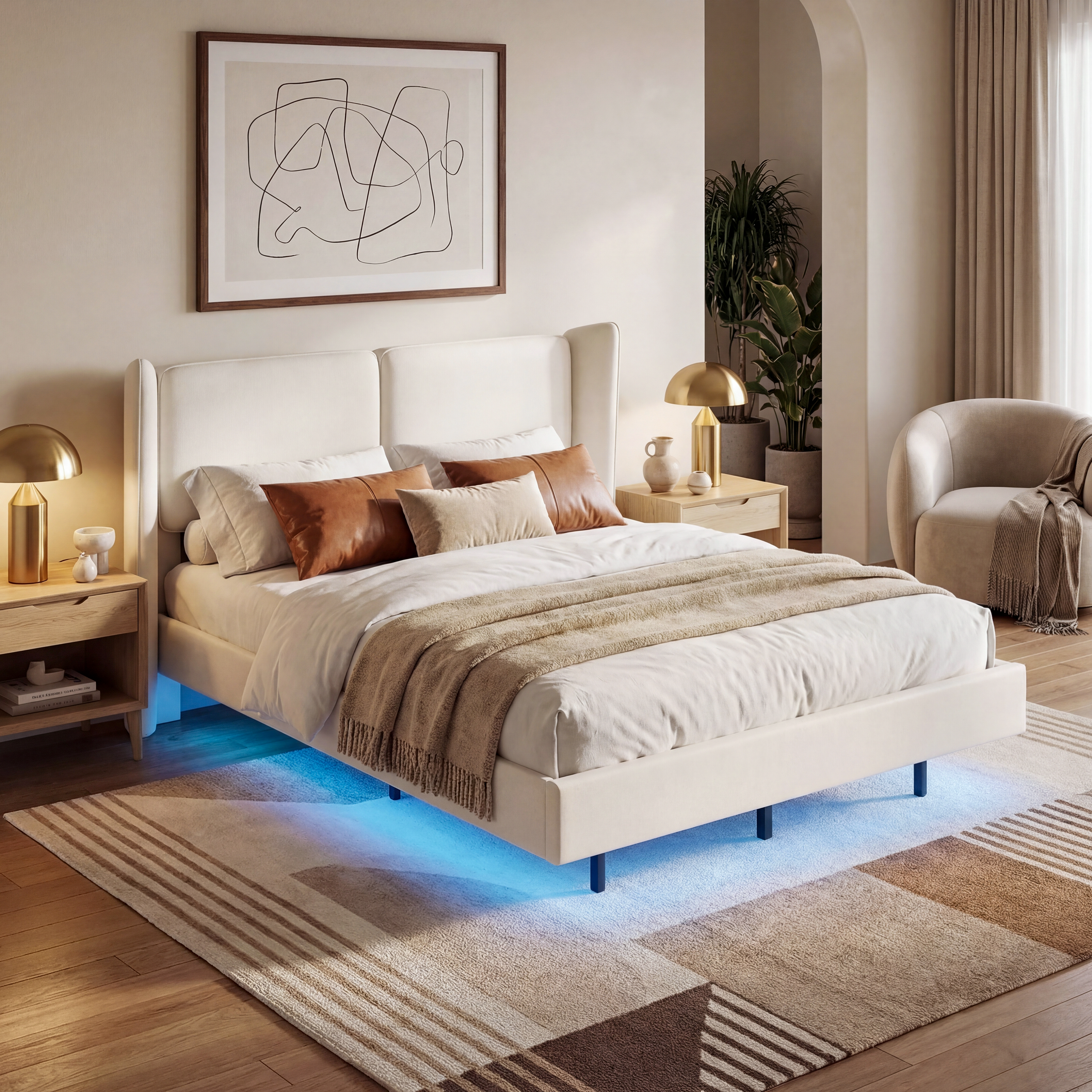velvet-floating-bed-frame