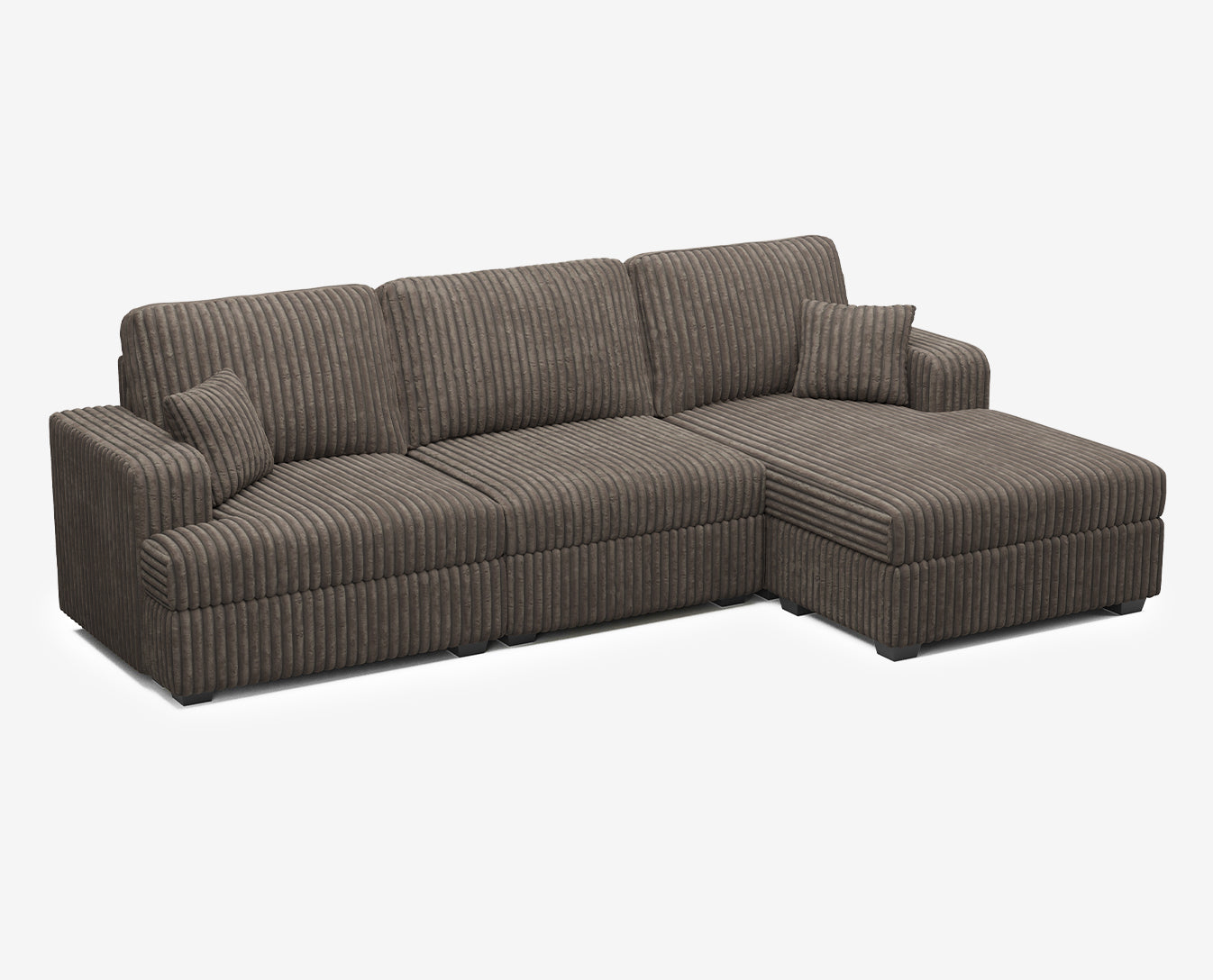 Belffin 3 Seats Oversized Wide-Ribbed Corduroy Sofa