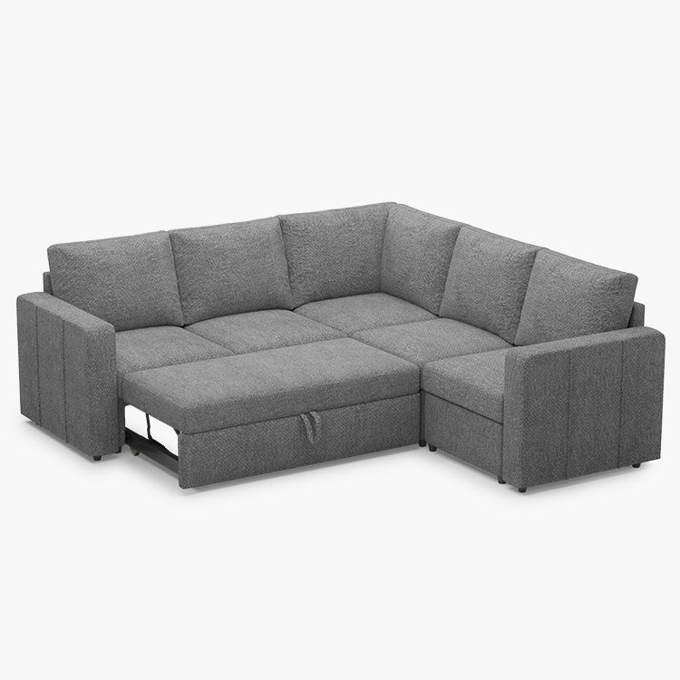 Belffin 5 Seats Modular Chenille Pull-out Sofa