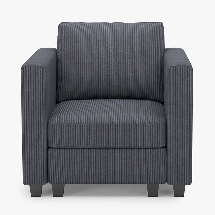Emry 1 Seats + 3 Sides Modular Corduroy Sofa with Storage Seat