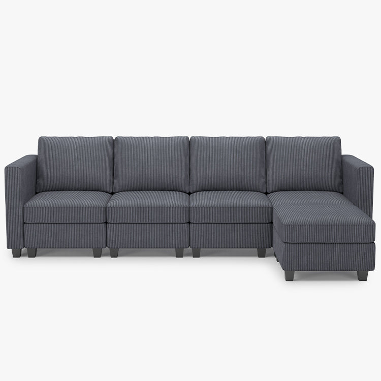 Emry 5 Seats + 6 Sides Modular Corduroy Sofa with Storage Seat