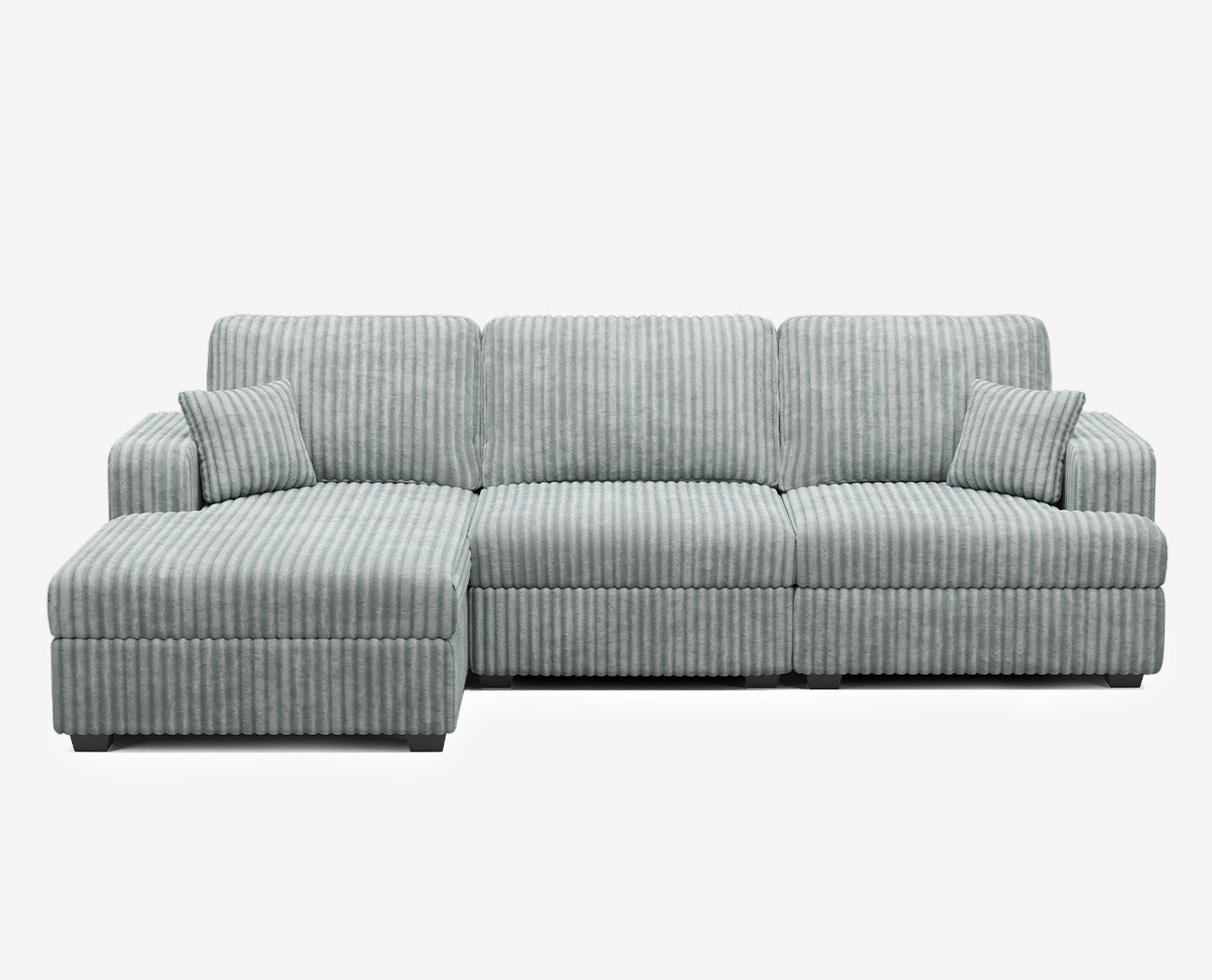 Belffin 3 Seats Oversized Wide-Ribbed Corduroy Sofa