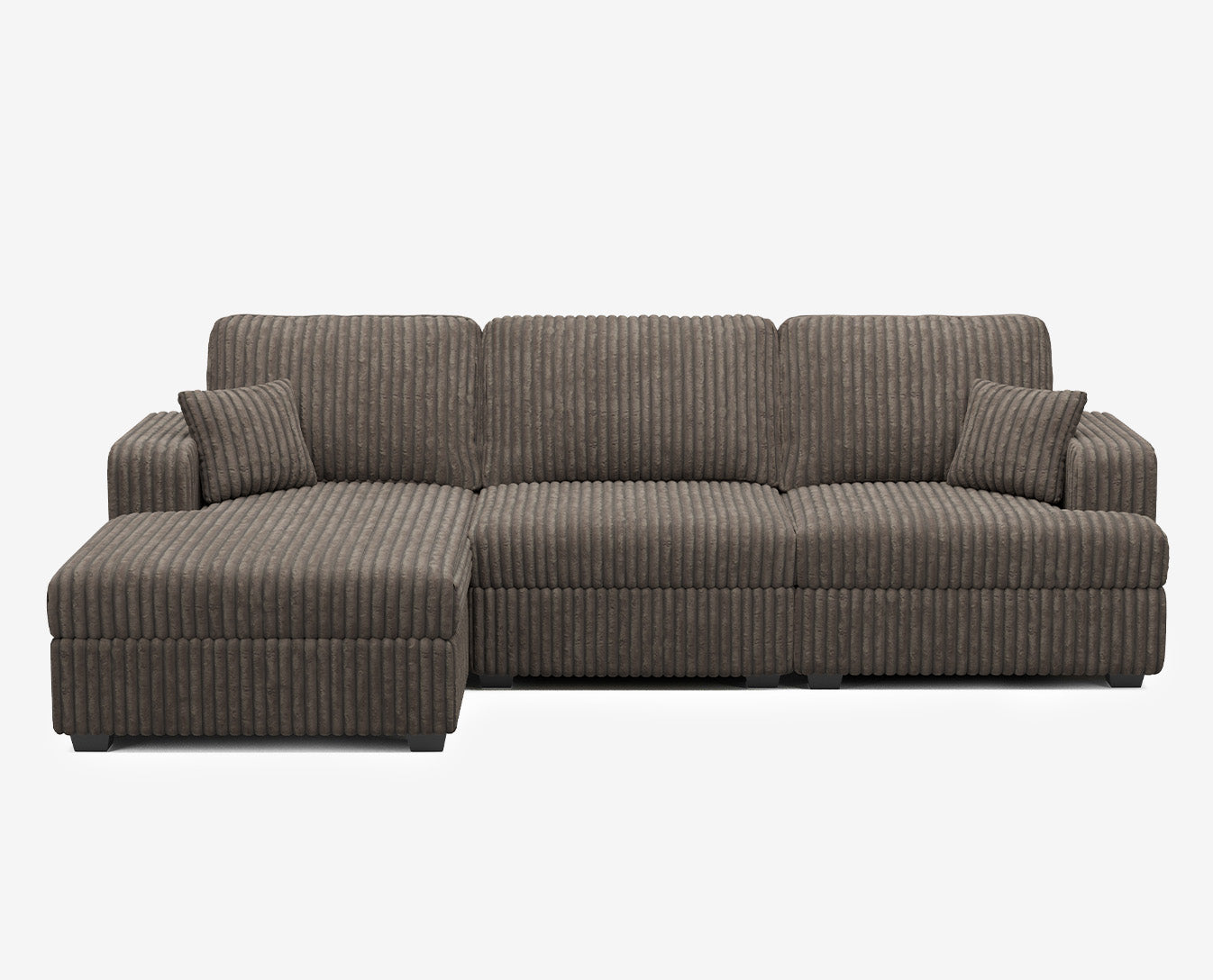 Belffin 3 Seats Oversized Wide-Ribbed Corduroy Sofa