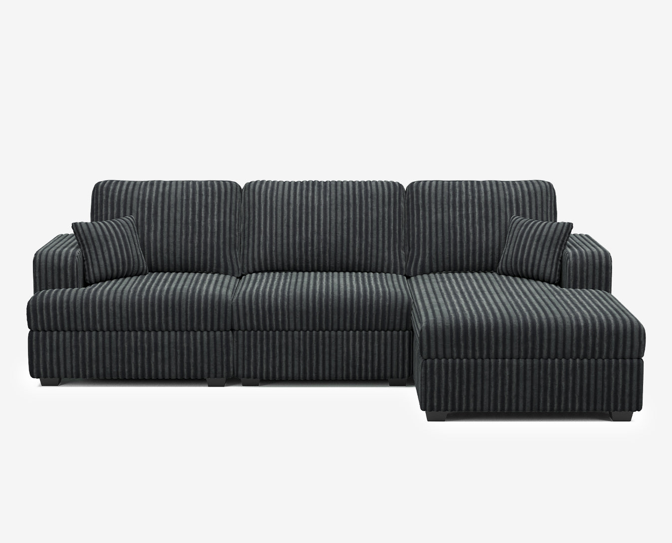 Belffin 3 Seats Oversized Wide-Ribbed Corduroy Sofa