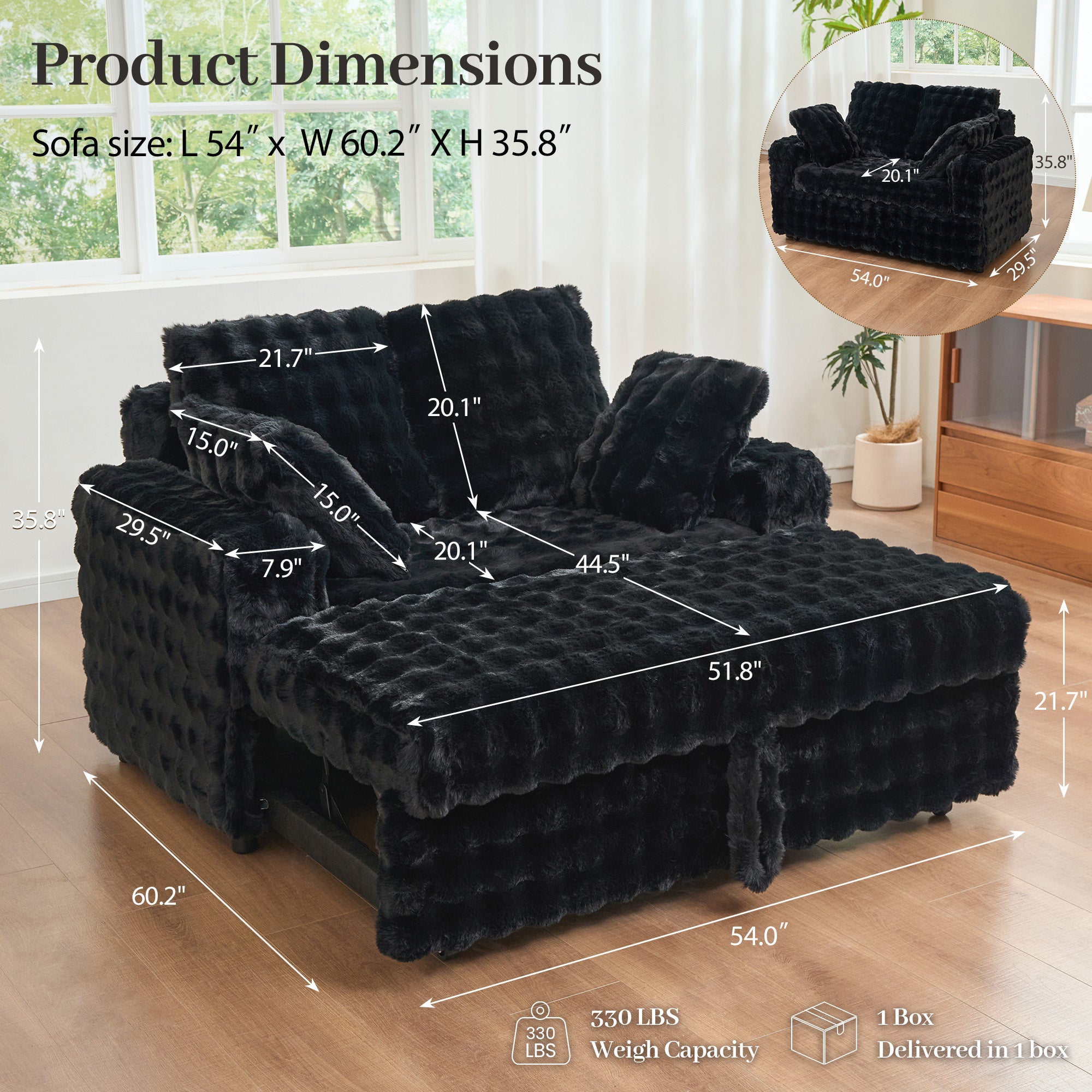 faux-rabbit-fur-bubble-piano-black-dimension