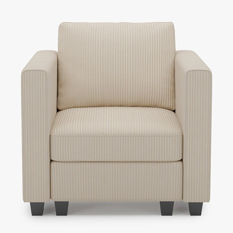 Emry 1 Seats + 3 Sides Modular Corduroy Sofa with Storage Seat