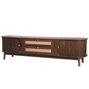 Modern Farmhouse Rattan TV Stand for TVs up to 75''