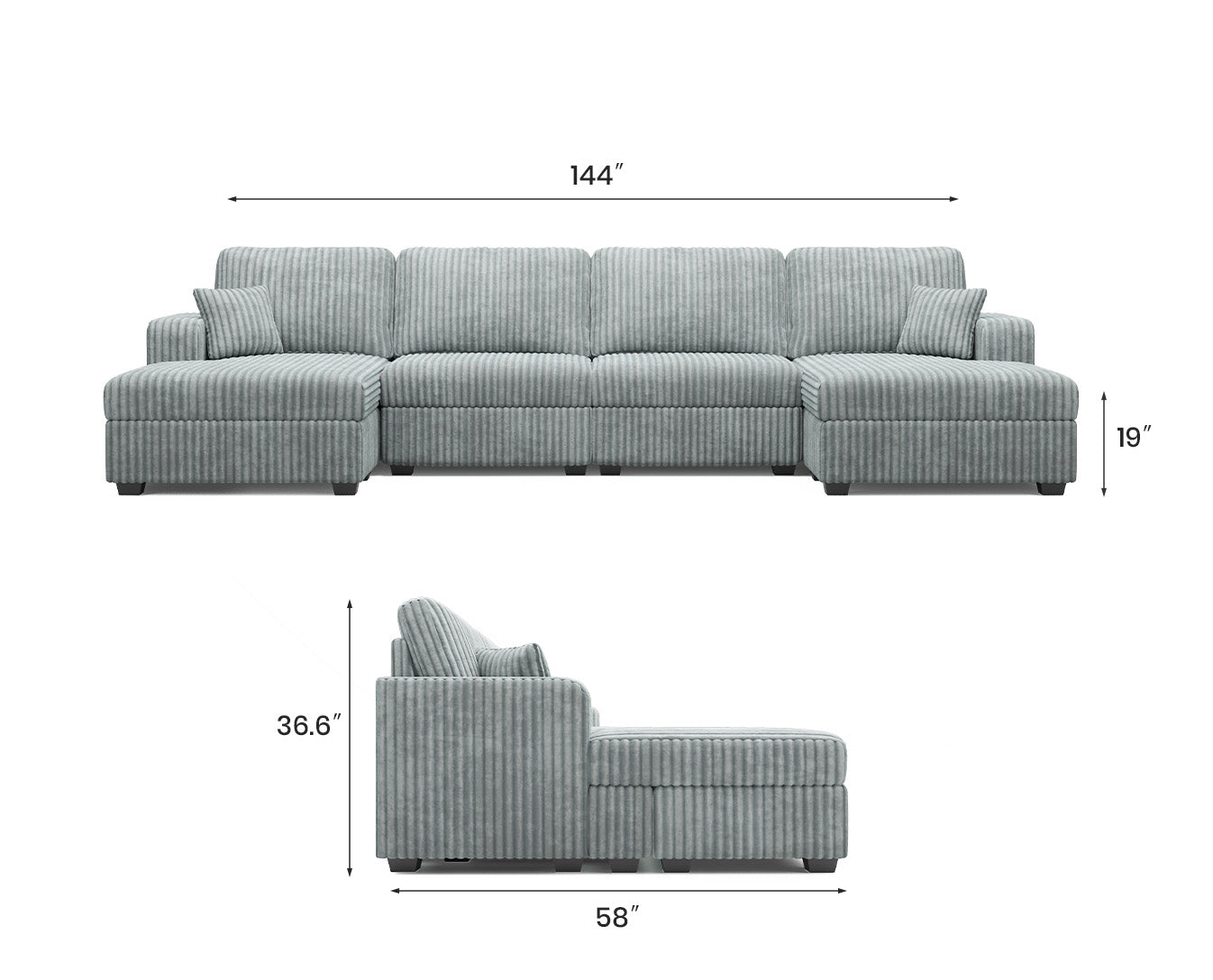 Cordelle 4 Seats Sofa
