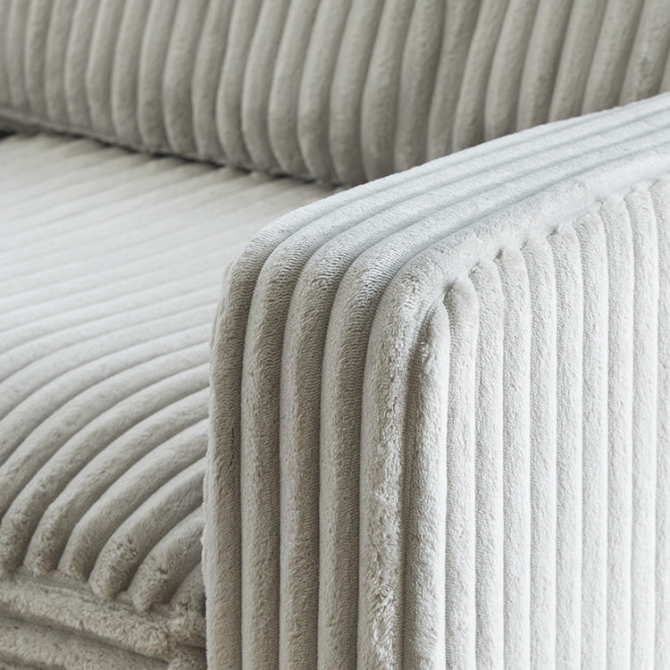 Thara 2 Seats + 4 Sides Oversized Modular Wide-Ribbed Corduroy Loveseat Sofa with Large Storage Seat