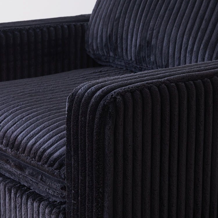 Thara 2 Seats + 4 Sides Oversized Modular Wide-Ribbed Corduroy Loveseat Sofa with Large Storage Seat