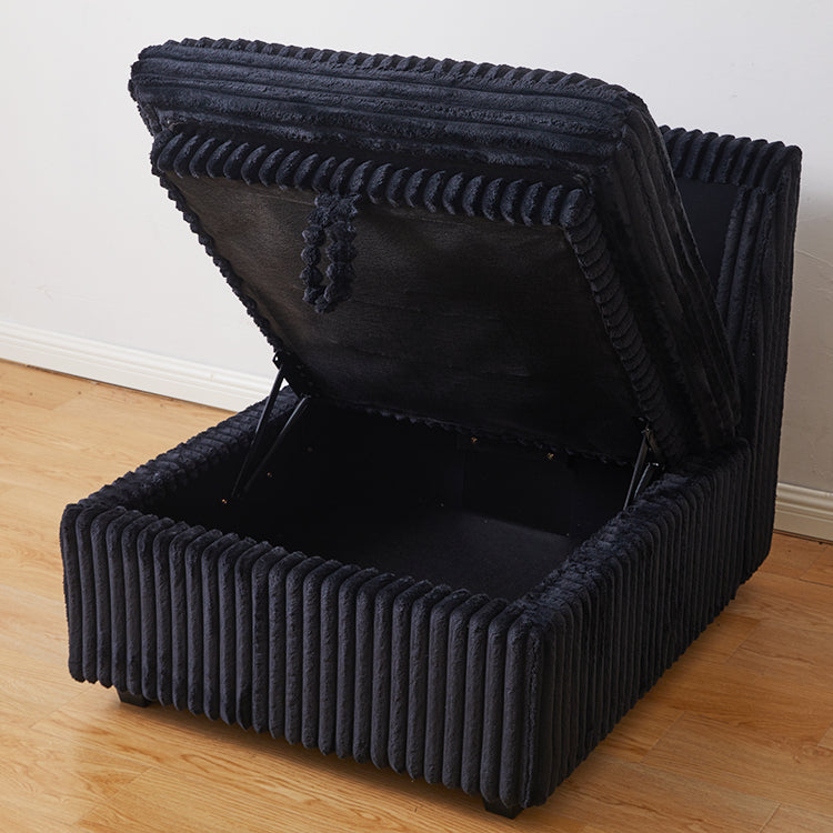 Thara 2 Seats + 4 Sides Oversized Modular Wide-Ribbed Corduroy Loveseat Sofa with Large Storage Seat