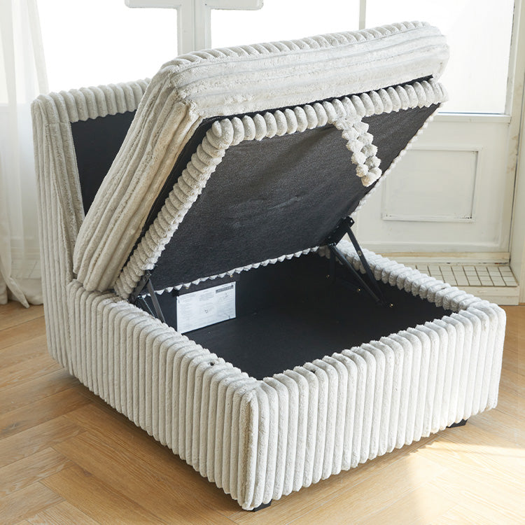 Thara 2 Seats + 4 Sides Oversized Modular Wide-Ribbed Corduroy Loveseat Sofa with Large Storage Seat