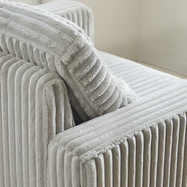 Thara 2 Seats + 4 Sides Oversized Modular Wide-Ribbed Corduroy Loveseat Sofa with Large Storage Seat