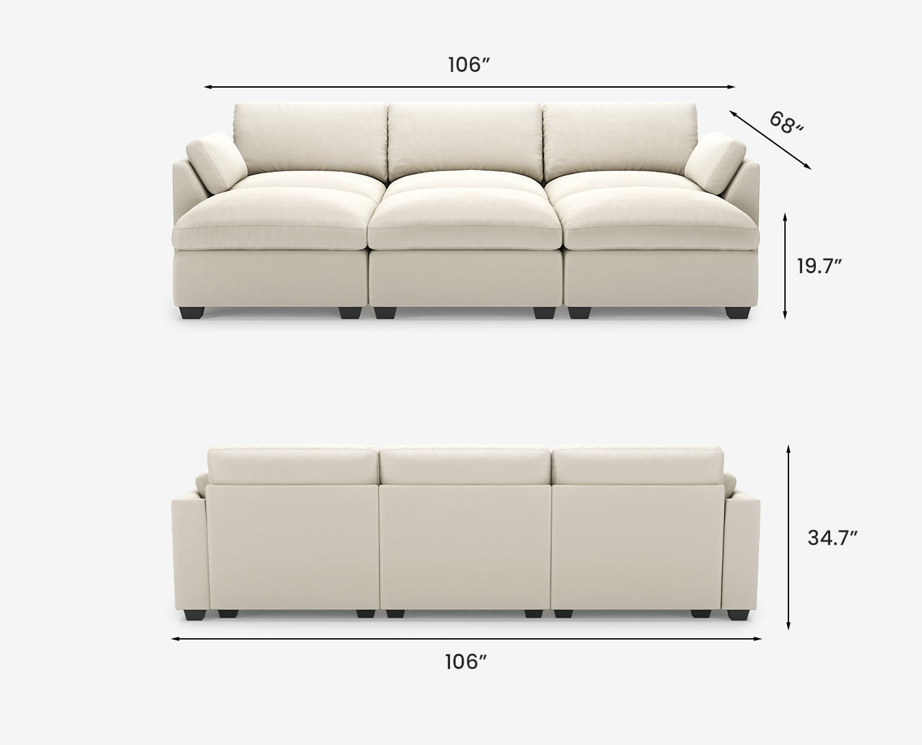 Aluvia 6 Seats Sleeper Sofa
