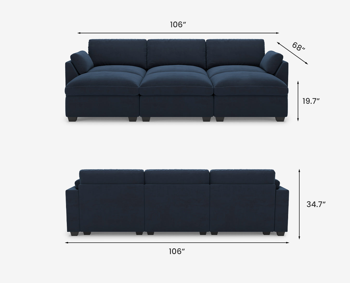 Aluvia 6 Seats Sleeper Sofa