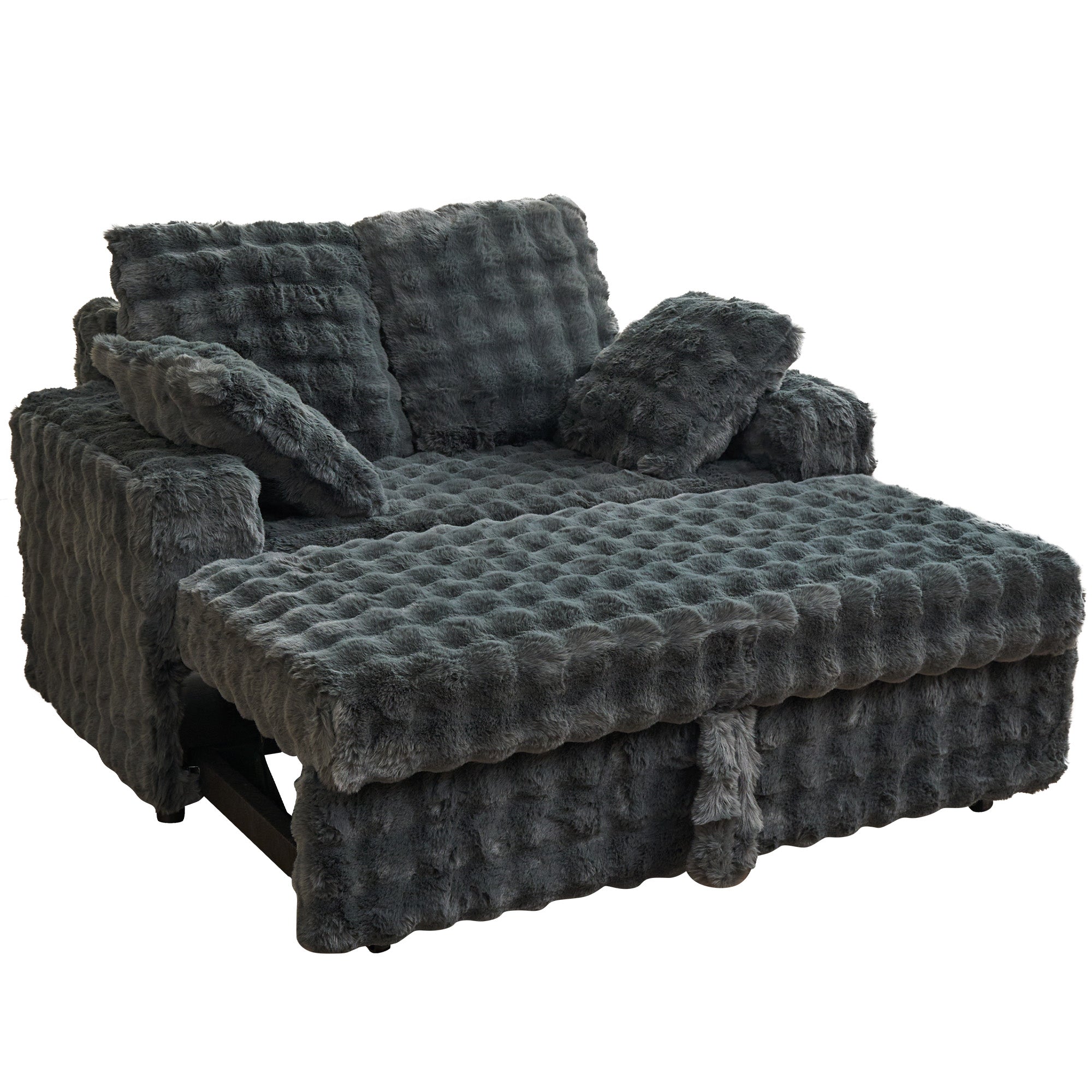 Faux-Rabbit-Fur-Bubble-Dark-Grey