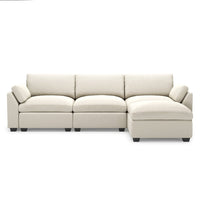Cosmic-Latte-/-Velvet-4-Seat-L-Shaped-Sectional